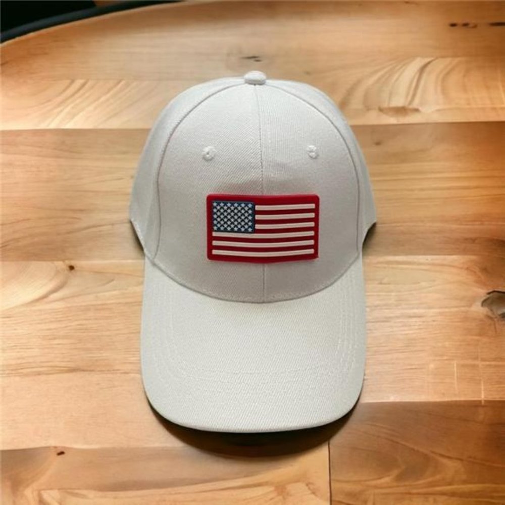 Embroidery Hat | American Flag Embroidered Washed Cotton Hat | Adjustable